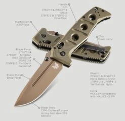 Benchmade ADAMAS CPM-CruWear® Steel Flat Earth Folder Knife - 275FE-2 17 Benchmade ADAMAS CPM-CruWear® Steel Flat Earth Folder Knife - 275FE-2 -Knives Store B275FE 2 7