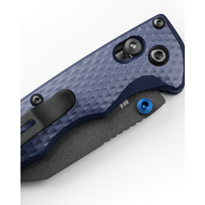 Benchmade Full Immunity Black CPM-M4 Steel Crater Blue Aluminium Handle Folder Knife - 290BK 7 Benchmade Full Immunity Black CPM-M4 Steel Crater Blue Aluminium Handle Folder Knife - 290BK - Image 5