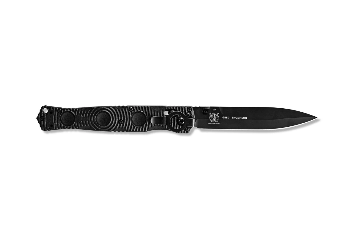 Benchmade Thompson SOCP Black D2 Steel Black Handle Folder Knife - 391BK 4 Benchmade Thompson SOCP Black D2 Steel Black Handle Folder Knife - 391BK - Image 2
