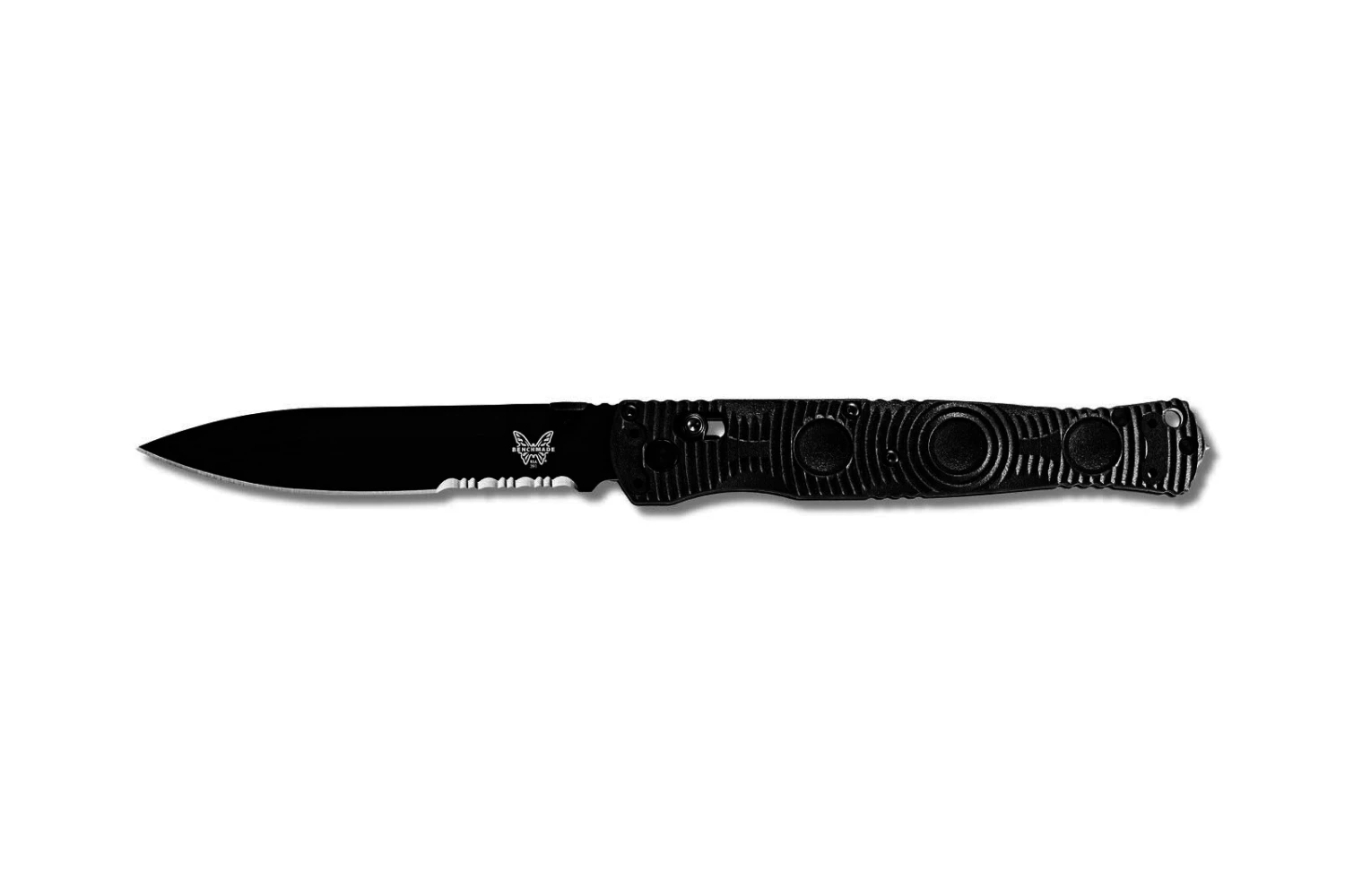 Benchmade Thompson SOCP Black D2 Steel Serrated Edge Black Handle Folder Knife - 391SBK 4 Benchmade Thompson SOCP Black D2 Steel Serrated Edge Black Handle Folder Knife - 391SBK - Image 2