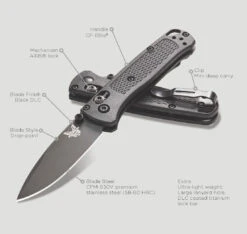 Benchmade Mini Bugout Black CPM30V Steel Black Handle Folder Knife - 533BK-2 15 Benchmade Mini Bugout Black CPM30V Steel Black Handle Folder Knife - 533BK-2 -Knives Store B533BK 2 6