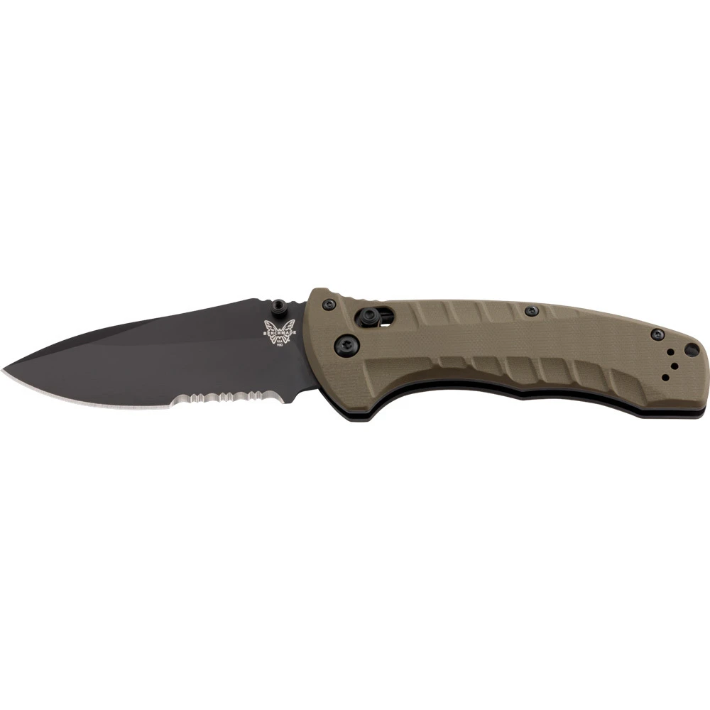 Benchmade Turret Black CPM-S30V Steel Olive Drab Handle Folder Knife - 980SBK 3 Benchmade Turret Black CPM-S30V Steel Olive Drab Handle Folder Knife - 980SBK