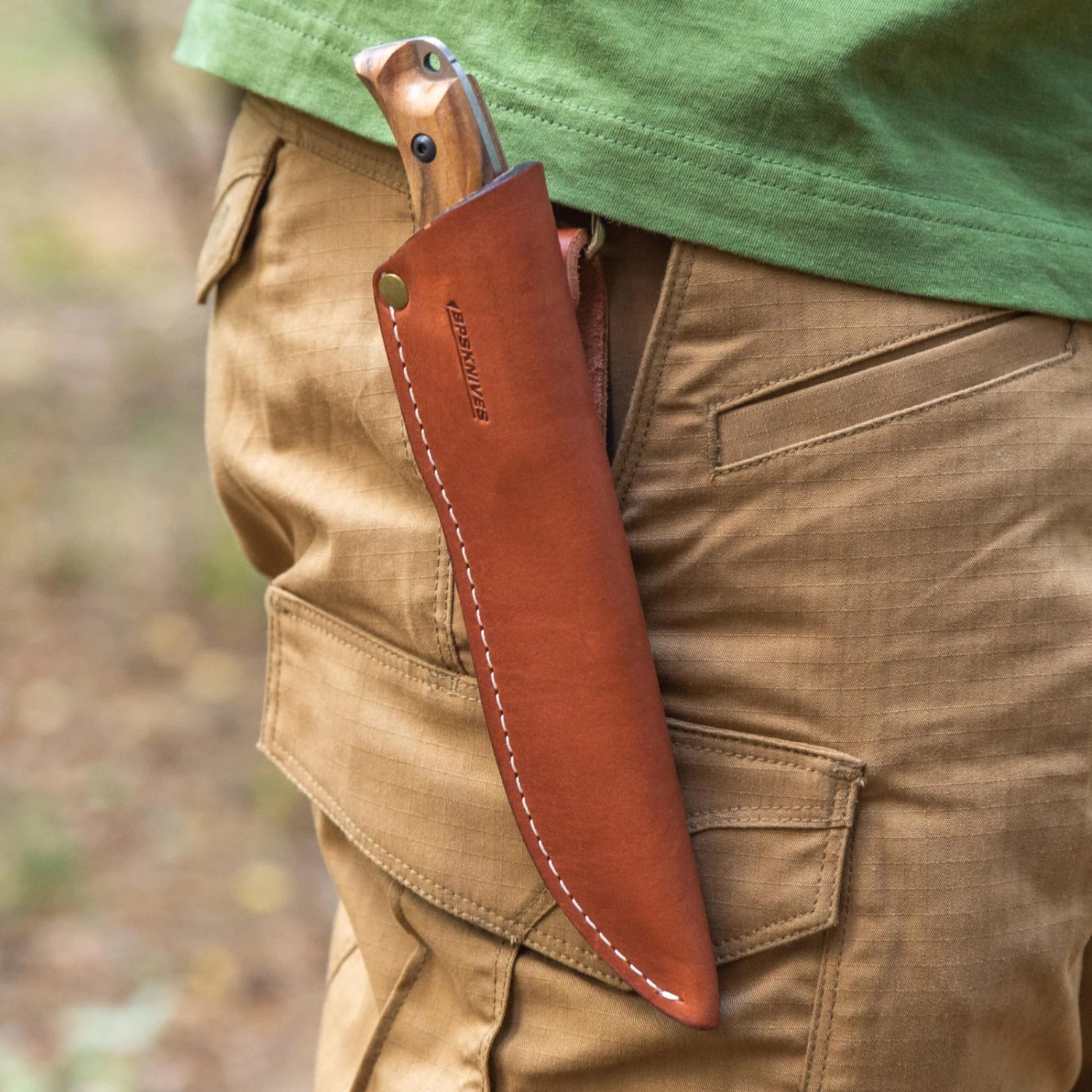 BPS Knives HK1 CSH Compact Hunting Fixed Blade Knife, Leather Sheath 9 BPS Knives HK1 CSH Compact Hunting Fixed Blade Knife, Leather Sheath - Image 7