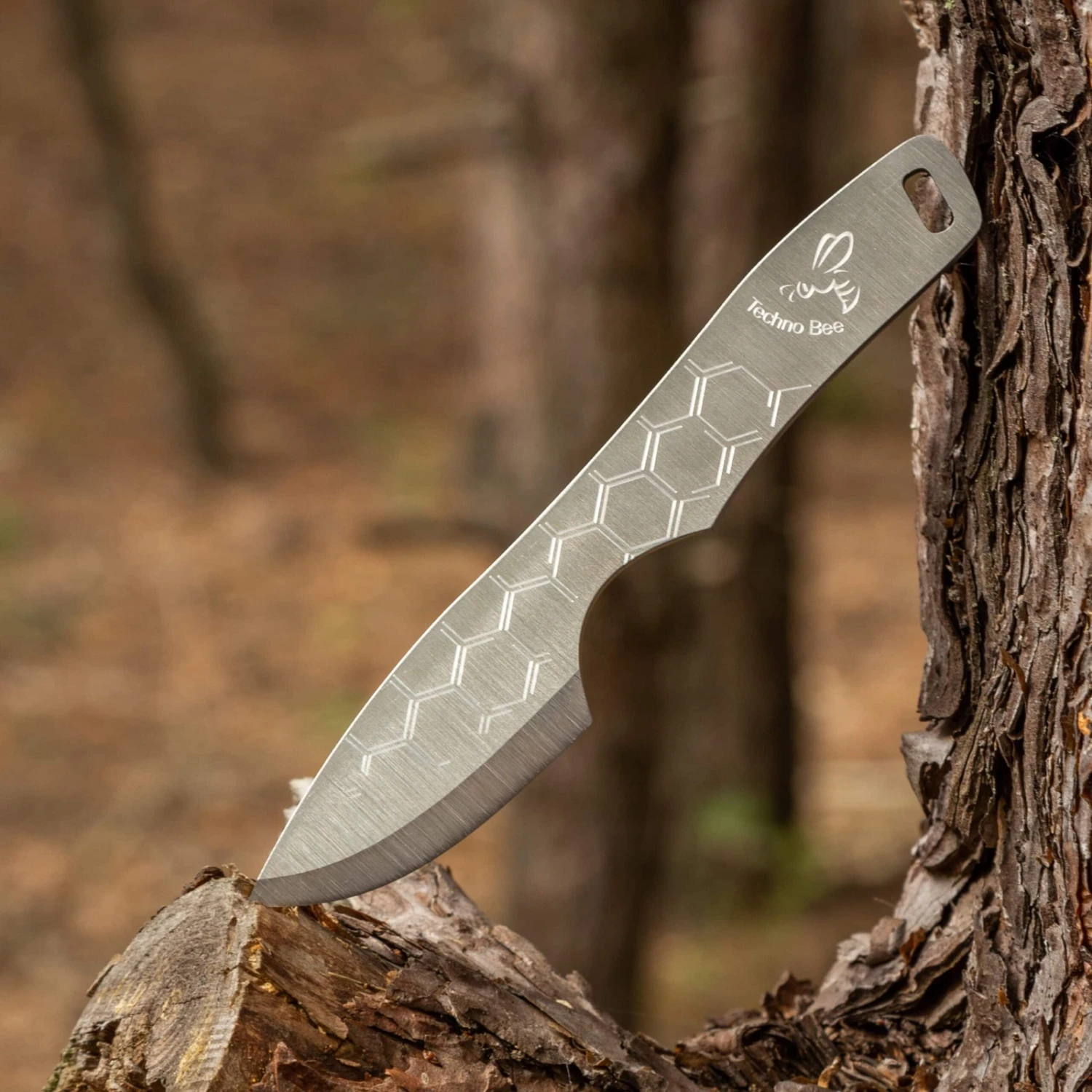 BPS Knives Techno Bee SSH EDC Fixed Blade Knife, Leather Sheath 4 BPS Knives Techno Bee SSH EDC Fixed Blade Knife, Leather Sheath - Image 3