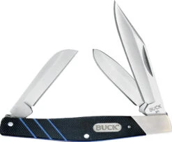 Buck Stockman Black/Blue G10 Folding Knife 371BKSWM-B