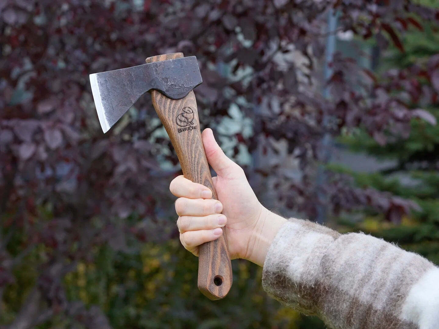 BeaverCraft AX1 – Compact Wood Hatchet W/ Leather Sheath And Belt Loop 5 BeaverCraft AX1 – Compact Wood Hatchet W/ Leather Sheath And Belt Loop - Image 3