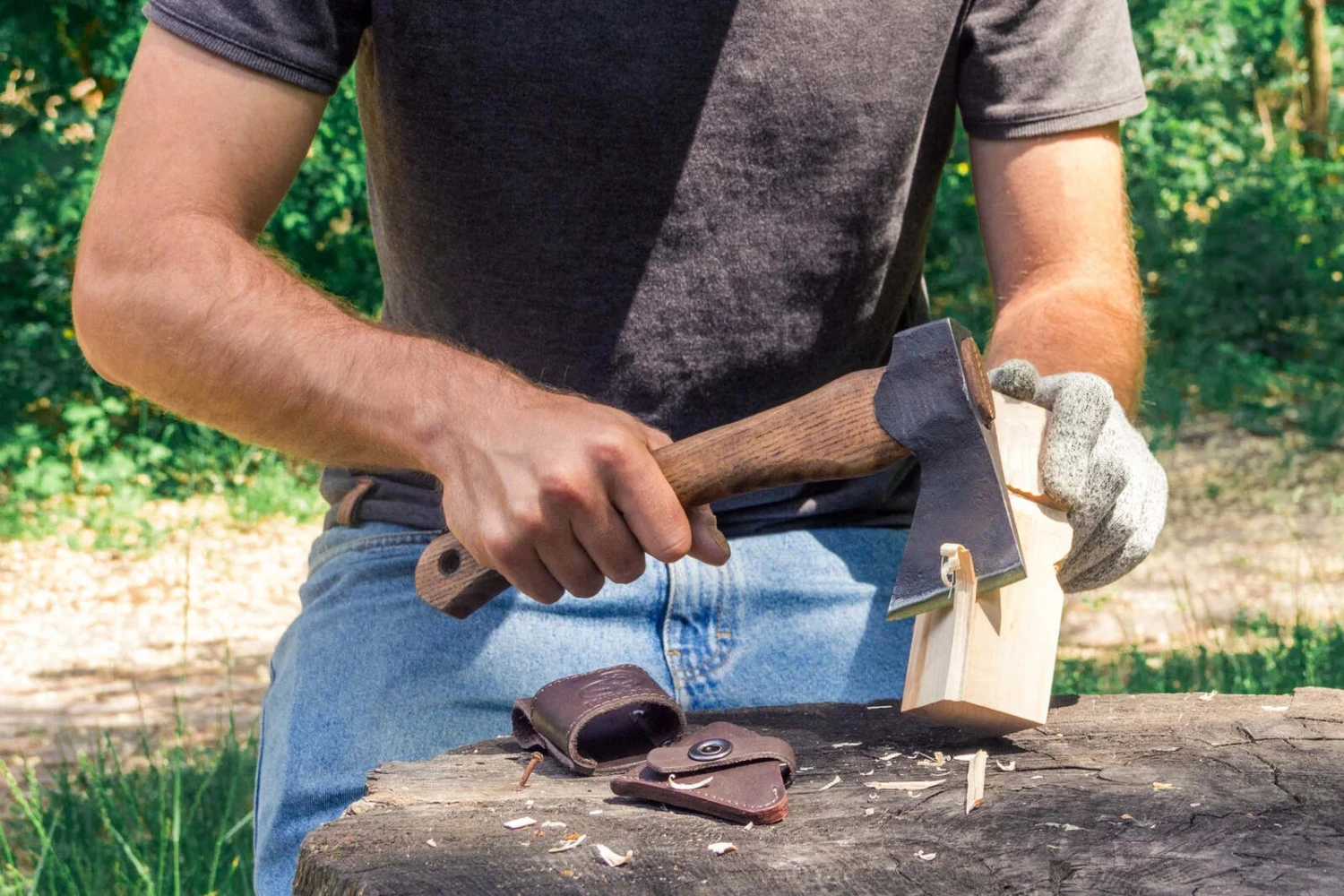 BeaverCraft AX1 – Compact Wood Hatchet W/ Leather Sheath And Belt Loop 6 BeaverCraft AX1 – Compact Wood Hatchet W/ Leather Sheath And Belt Loop - Image 4