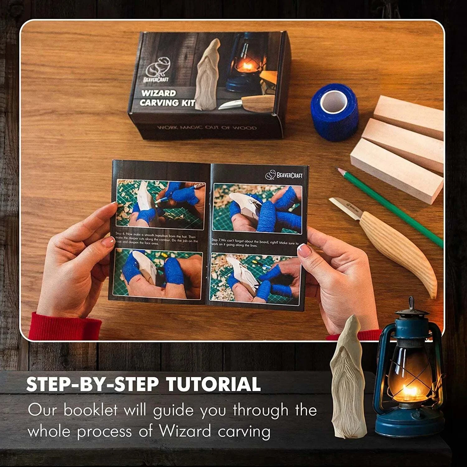 BeaverCraft DIY03 - Wizard Carving Hobby Kit 4 BeaverCraft DIY03 - Wizard Carving Hobby Kit - Image 2