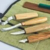 BeaverCraft S49 β Spoon Carving Tool Set With Compact Chisel (4 Tools + Accessories In Canvas Roll) 2 BeaverCraft S49 β Spoon Carving Tool Set With Compact Chisel (4 Tools + Accessories In Canvas Roll) -Knives Store BVCS49