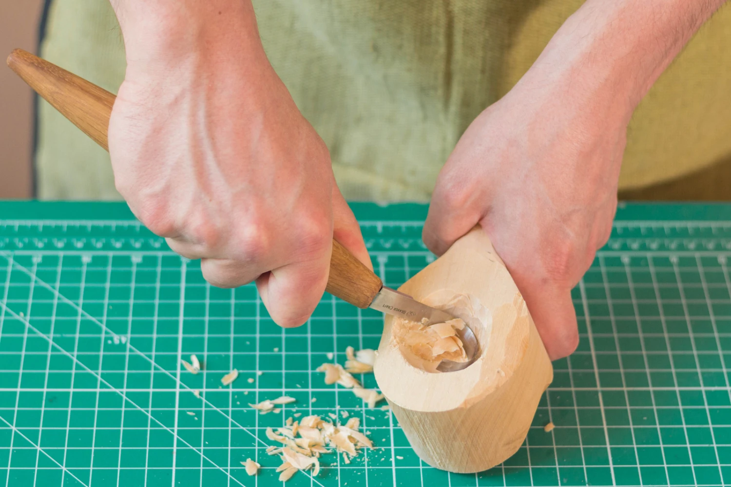 BeaverCraft SK5S - Deep Cut Bevels Spoon Carving Knife With Sheath 7 BeaverCraft SK5S - Deep Cut Bevels Spoon Carving Knife With Sheath - Image 5