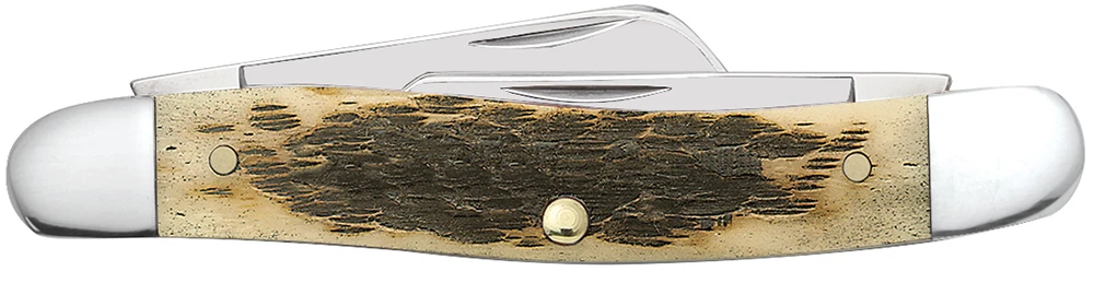 Case Amber Bone Peach Seed Jig (CV) Medium Stockman Folder Knife #00039 3 Case Amber Bone Peach Seed Jig (CV) Medium Stockman Folder Knife #00039