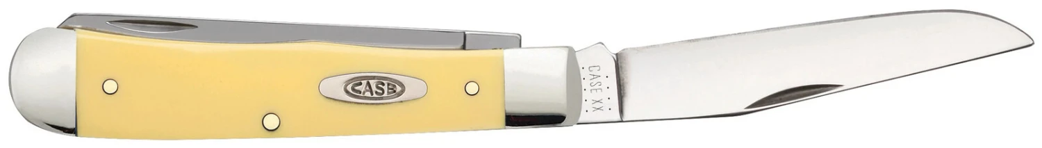 Case Yellow Synthetic (CS) Large Trapper Folder Knife #00161 4 Case Yellow Synthetic (CS) Large Trapper Folder Knife #00161 - Image 2
