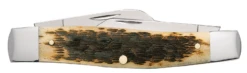 Case Amber Bone Peach Seed Jig (CS) Large Stockman Folder Knife #00204