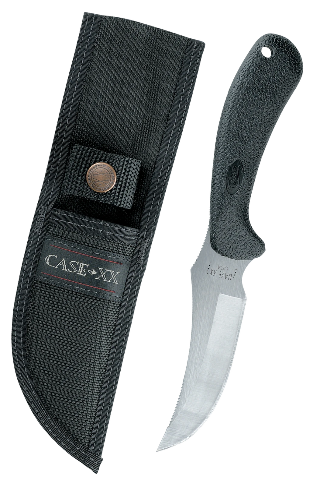 Case Lightweight Synthetic 4" Black Ridgeback Hunter Fixed Blade Knife With Sheath #362 4 Case Lightweight Synthetic 4" Black Ridgeback Hunter Fixed Blade Knife With Sheath #362 - Image 2