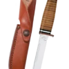 Case Stacked Leather 5" Untility Hunter Fixed Blade Knife With Sheath #381 -Knives Store CA00381