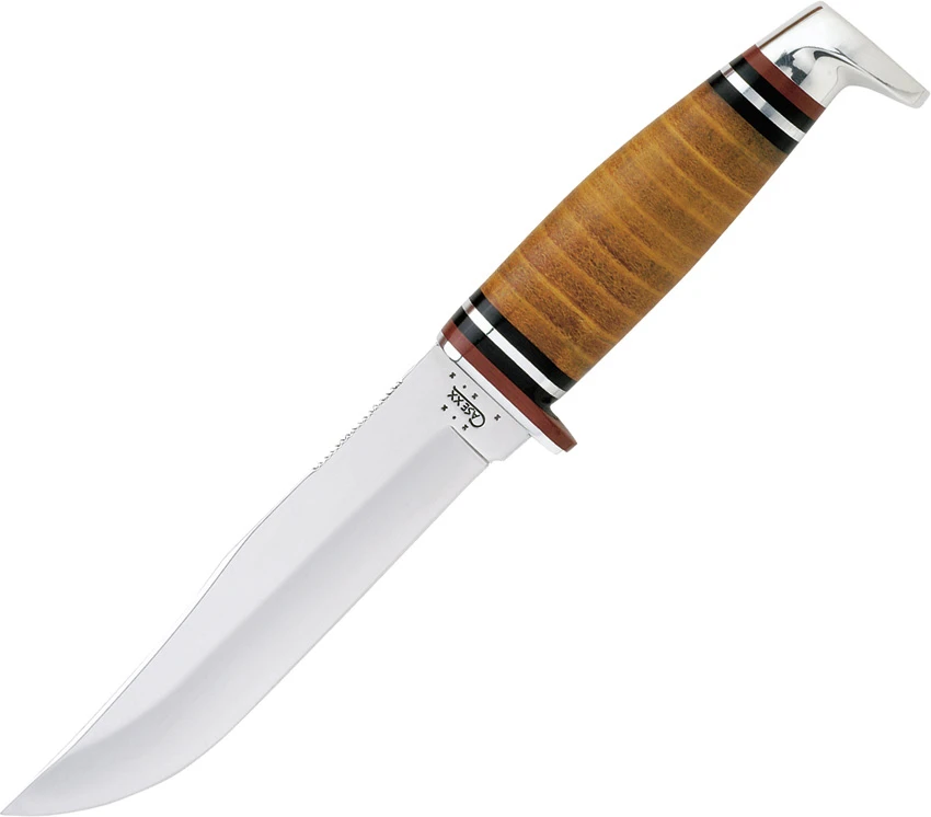 Case Stacked Leather 5" Combination Skinner Hunter Fixed Blade Knife With Sheath #385 3 Case Stacked Leather 5" Combination Skinner Hunter Fixed Blade Knife With Sheath #385