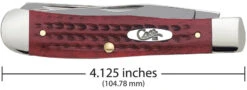 Case Pocket Worn Corn Cob Jig Old Red Bone (SS) Large Trapper Folder Knife #00783 9 Case Pocket Worn Corn Cob Jig Old Red Bone (SS) Large Trapper Folder Knife #00783 -Knives Store CA00783 3