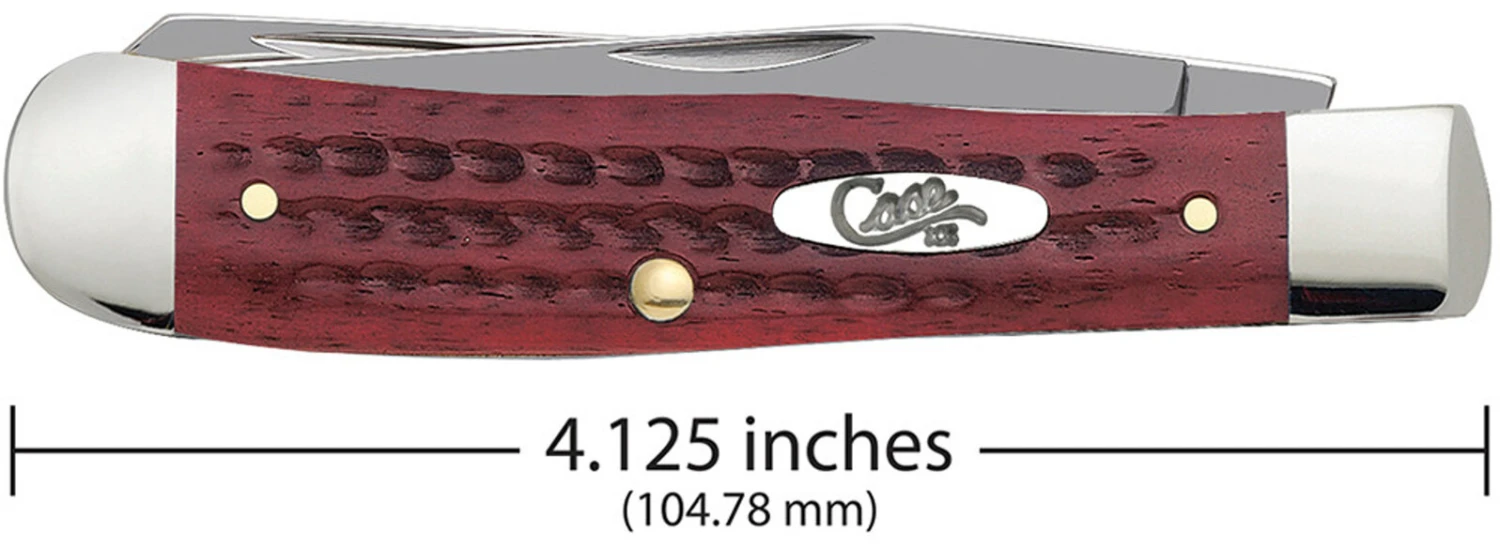 Case Pocket Worn Corn Cob Jig Old Red Bone (SS) Large Trapper Folder Knife #00783 6 Case Pocket Worn Corn Cob Jig Old Red Bone (SS) Large Trapper Folder Knife #00783 - Image 4