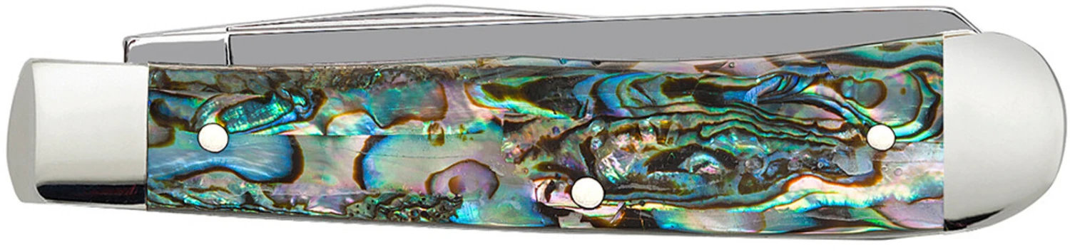 Case Abalone (SS) Large Trapper Folder Knife #12000 4 Case Abalone (SS) Large Trapper Folder Knife #12000 - Image 2