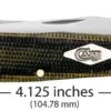 Case Smooth Green And Black Natural Canvas Micarta (SS) Large Trapper Folder Knife #23470 -Knives Store CA23470