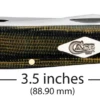 Case Smooth Green And Black Natural Canvas Micarta (SS) Mini Trapper Folder Knife #23472 -Knives Store CA23472