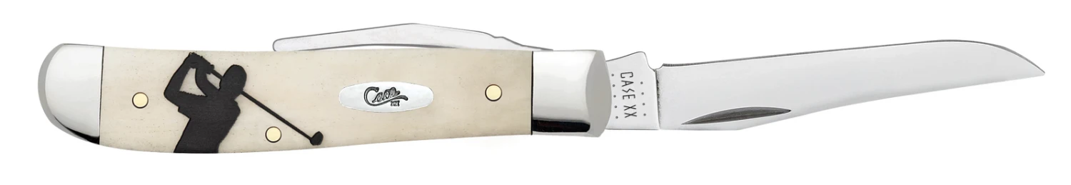 Case Embellished Smooth Natural Bone (SS) Golfer's Knife W/ Divot Tool #27610 4 Case Embellished Smooth Natural Bone (SS) Golfer's Knife W/ Divot Tool #27610 - Image 2