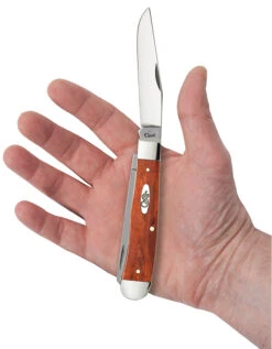 Case Smooth Chestnut Bone (SS) Large Trapper Folder Knife #28707 -Knives Store CA28707 4