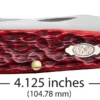 Case Peach Seed Jig Dark Red Bone (CS) Large Trapper Folder Knife #31950 -Knives Store CA31950