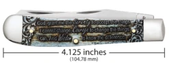 Case Gift Boxed Serenity Prayer Natural Bone (SS) Trapper Folder Knife #38822 11 Case Gift Boxed Serenity Prayer Natural Bone (SS) Trapper Folder Knife #38822 -Knives Store CA38822 4