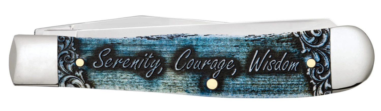Case Gift Boxed Serenity Prayer Natural Bone (SS) Trapper Folder Knife #38822 3 Case Gift Boxed Serenity Prayer Natural Bone (SS) Trapper Folder Knife #38822