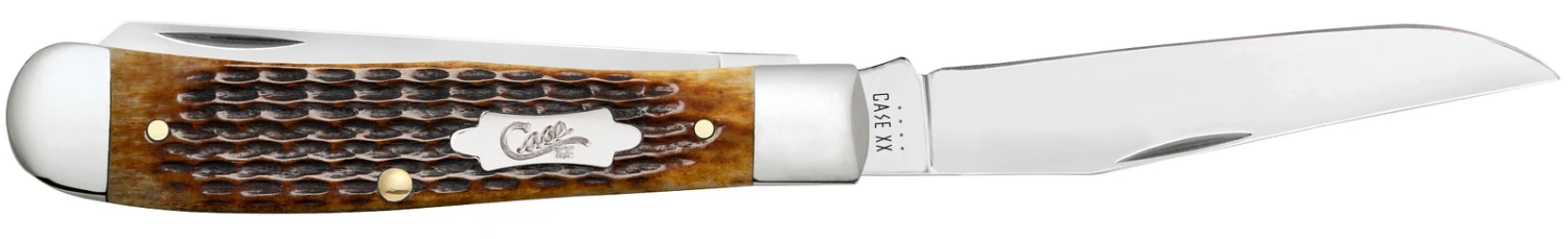 Case Rogers Corn Cob Jig Antique Bone (SS) Large Trapper Folder Knife #52832 4 Case Rogers Corn Cob Jig Antique Bone (SS) Large Trapper Folder Knife #52832 - Image 2