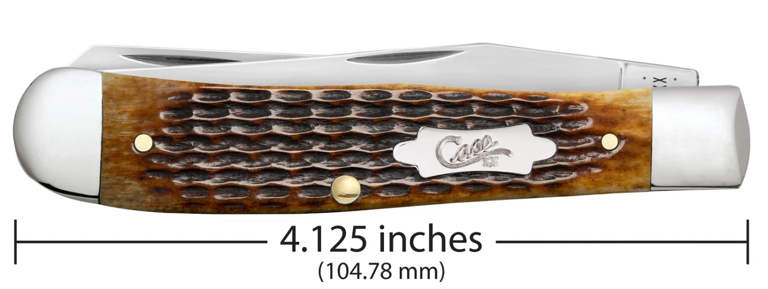 Case Rogers Corn Cob Jig Antique Bone (SS) Large Trapper Folder Knife #52832 6 Case Rogers Corn Cob Jig Antique Bone (SS) Large Trapper Folder Knife #52832 - Image 4