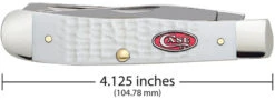 Case Sparxx Standard Jig White Synthetic (SS) Large Trapper Folder Knife #60182