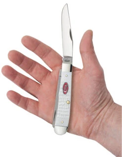 Case Sparxx Standard Jig White Synthetic (SS) Large Trapper Folder Knife #60182 -Knives Store CA60182 3
