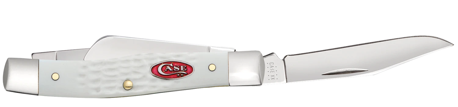 Case Sparxx Standard Jig White Synthetic (SS) Medium Sloped Bolster Stockman Folder Knife #60184 5 Case Sparxx Standard Jig White Synthetic (SS) Medium Sloped Bolster Stockman Folder Knife #60184 - Image 3