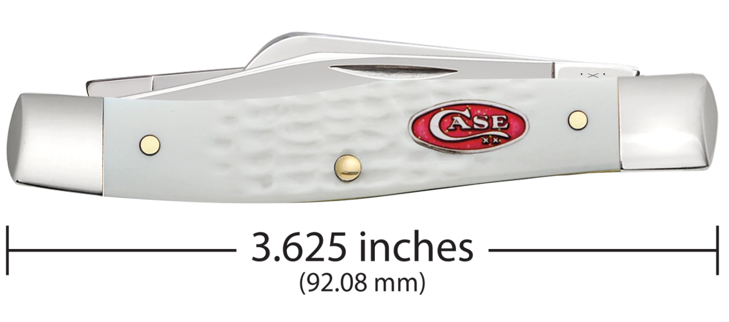 Case Sparxx Standard Jig White Synthetic (SS) Medium Sloped Bolster Stockman Folder Knife #60184 3 Case Sparxx Standard Jig White Synthetic (SS) Medium Sloped Bolster Stockman Folder Knife #60184