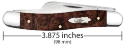 Case Smooth Brown Maple Burl Wood (SS) Large Stockman Folder Knife #64065 9 Case Smooth Brown Maple Burl Wood (SS) Large Stockman Folder Knife #64065 -Knives Store CA64065 3