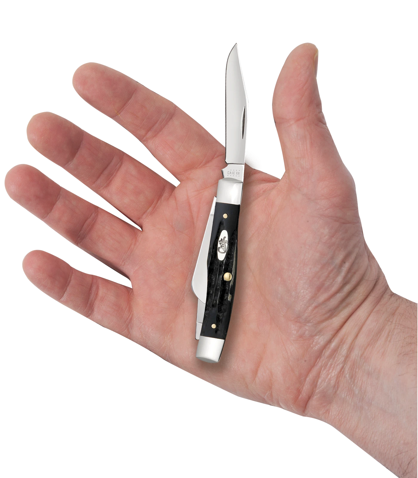 Case Jigged Buffalo Horn (SS) Medium Stockman Folder Knife #65012 6 Case Jigged Buffalo Horn (SS) Medium Stockman Folder Knife #65012 - Image 4