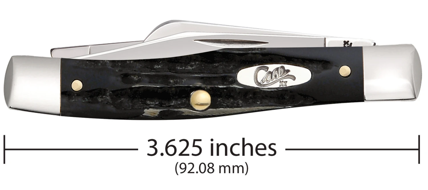 Case Jigged Buffalo Horn (SS) Medium Stockman Folder Knife #65012 3 Case Jigged Buffalo Horn (SS) Medium Stockman Folder Knife #65012