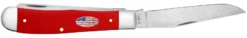 Case American Workman Smooth Red Synthetic (CS) Large Trapper Folder Knife #73930 -Knives Store CA73930 2