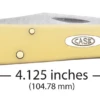 Case Yellow Synthetic (SS) Slimline Trapper Folder Knife #80031 -Knives Store CA80031