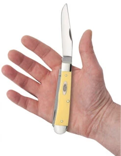 Case Yellow Synthetic (SS) Large Trapper Folder Knife #80161 -Knives Store CA80161 2