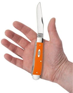 Case Orange Synthetic (SS) Large Trapper Folder Knife #80500 -Knives Store CA80500 3