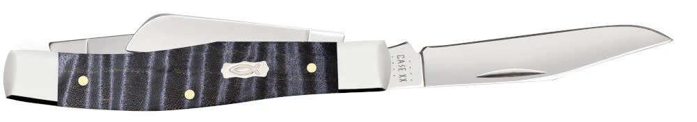 Case Smooth Purple Curly Maple Wood (SS) Medium Stockman Folder Knife #80541 4 Case Smooth Purple Curly Maple Wood (SS) Medium Stockman Folder Knife #80541 - Image 2