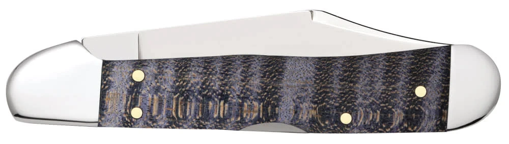 Case Smooth Purple Curly Maple Wood (SS) Medium Stockman Folder Knife #80541 3 Case Smooth Purple Curly Maple Wood (SS) Medium Stockman Folder Knife #80541