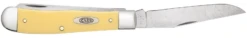 Case Yellow Synthetic (SS) Large Trapper Folder Knife W/ Pocket Clip #81091 -Knives Store CA81091 2