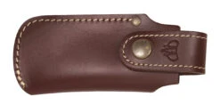 Cudeman MT-4 Satin Walnut Wood Bohler N690CO Steel Survival Folding Blade Knife, Leather Sheath - 38
