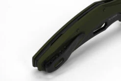 Kershaw Bareknuckle Olive Aluminium, Blackwash Sandvik 14C28N Folder Knife 7777OLBW -Knives Store KS7777OLBW 1