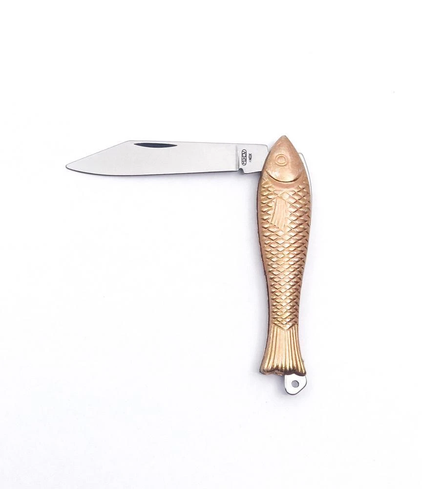 Mikov Rybička "Little Fish" Golden Pocket Folder Knife - 130-NZn-1/ZL 3 Mikov Rybička "Little Fish" Golden Pocket Folder Knife - 130-NZn-1/ZL