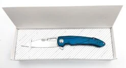 Mikov Elipt Stonewash Linerlock D2 Steel Blue Duralumin Elox Pocket Folder Knife - ELIPT -Knives Store MIKELIPT 6